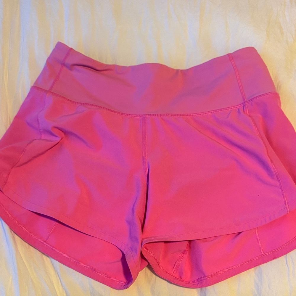 Lululemon Athletica Vibrant Pink Athletic Shorts